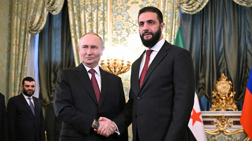 احمد الشرع و ولادیمیر پوتین در کاخ کرملین